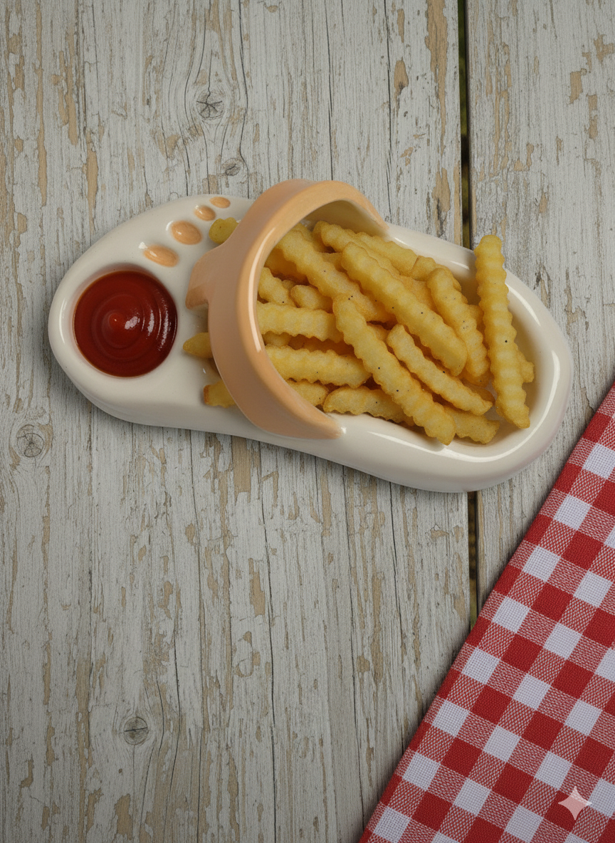 ظرف سرو مدل دمپایی